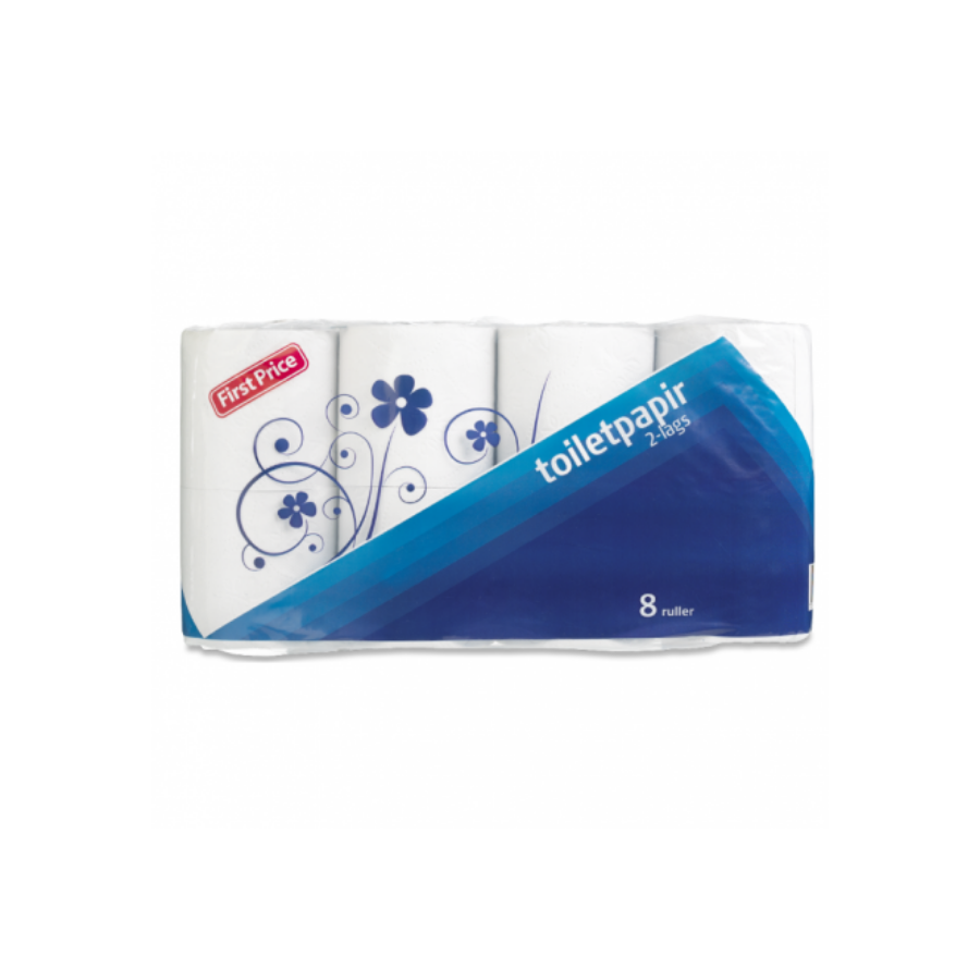 Toiletpapir 3 Lags 8-pak a 8 ruller Abna