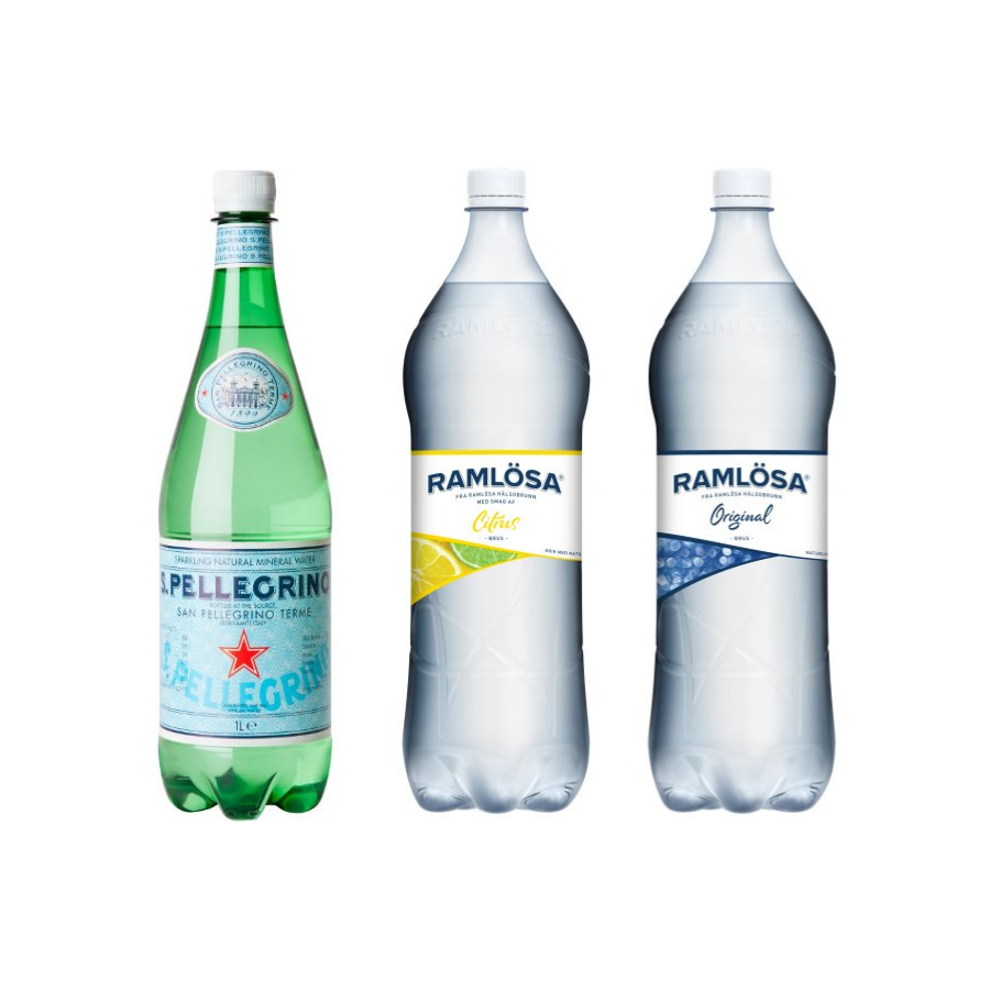 Danskvand : 0,75L-1,5L