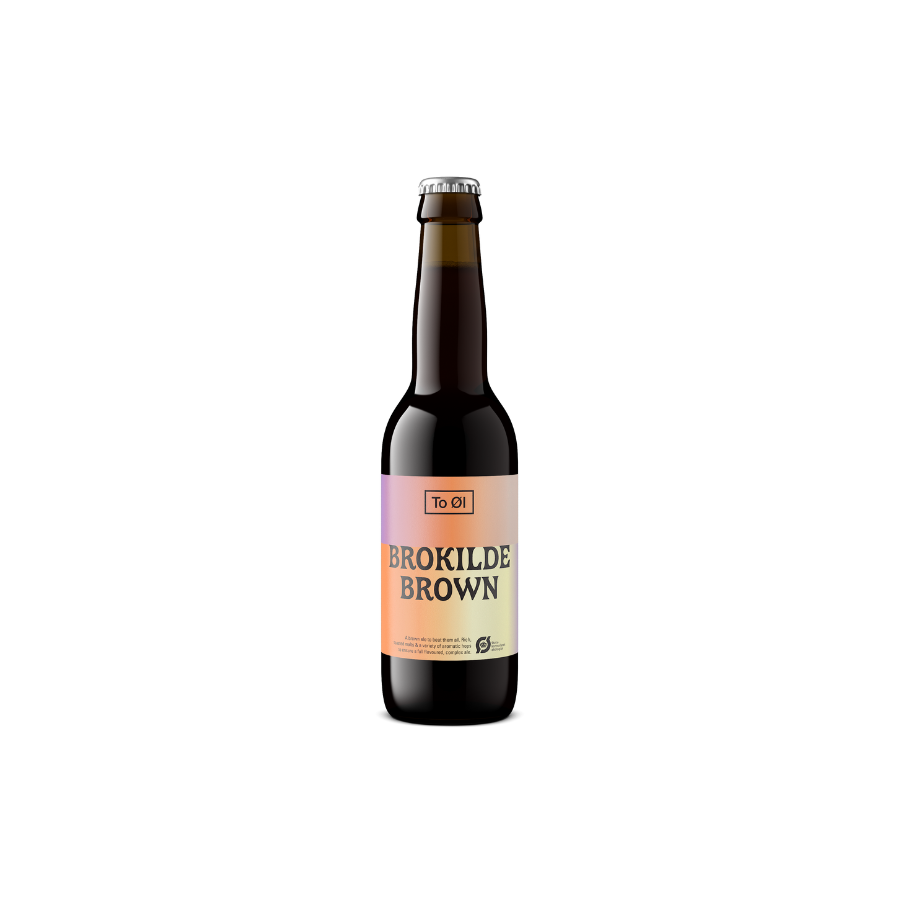 To Øl Øko Brokilde Brown Ale glas 24x33cl